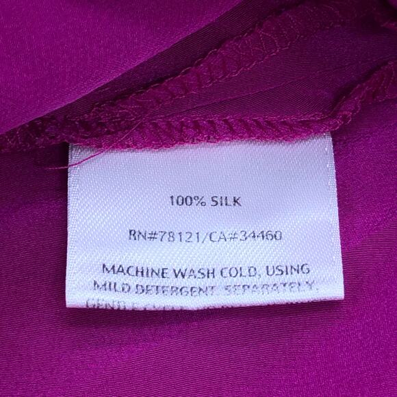 Eileen Fisher Womens Size M Tunic Top Hi Low Long Sleeve Popover Silk *TINY FLAW - Picture 14 of 16